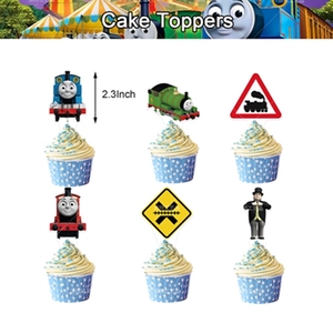 Décorations de fête d'<span class=keywords><strong>anniversaire</strong></span> à thème dessin animé, ballons en latex, décorations de cupcakes en forme de <span class=keywords><strong>train</strong></span>, bannière, décorations pour la maison, fête prénatale X4153 - Product Image 5