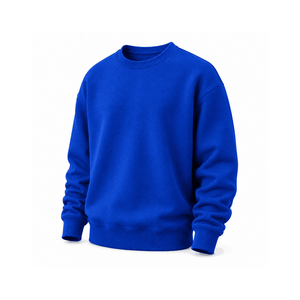 Sweat-shirt personnalisable pour homme, vert foncé, col rond, coupe classique, tricoté, décontracté, hiver, couleur unie, manches longues, 100% coton - Product Image 2