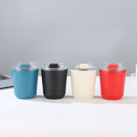 Nouvelle tasse isotherme en acier inoxydable à double paroi personnalisée, avec couvercle au design classique, pour café et thé, idéale pour les voyages en voiture pour filles