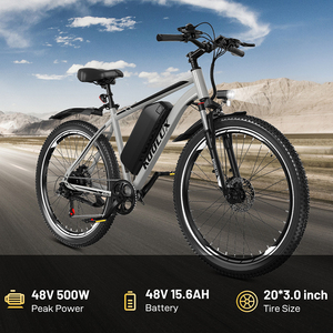 Bicicleta Eléctrica KOOLUX en Stock en la UE, 26 Pulgadas, Motor Trasero de 500W, 48V 15.6Ah, Bicicleta Urbana para Venta al Por Mayor, Bicicleta Plegable X15, E-bike X15 - Product Image 5