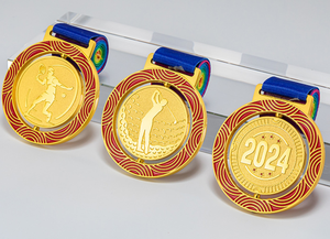 Médaille de sport personnalisable avec logo personnel, en or, argent, cuivre, laiton, médaille en métal tournable, récompense pour les vainqueurs, trophée 2D 3D, médaille de sport rotative - Product Image 3