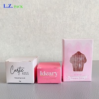 Lot de 100 boîtes d'emballage cosmétiques en papier mat brillant LZ Pack 350g pour bricolage, vente en gros, emballage de luxe personnalisé pour gloss à lèvres et maquillage