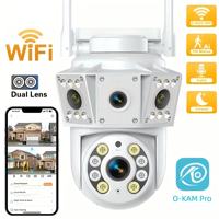 GBE K30 Caméra domestique 1080P Vision nocturne Caméra de sécurité à double objectif Suivi automatique WiFi PTZ Audio IP Cam Surveillance Moniteur domestique