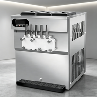 Aangepaste nieuwe soft serve ijsmachine met drie spuitmonden