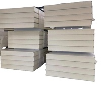 Panneaux sandwich en polyuréthane, panneaux isolants pour toiture et murs, construction de maisons préfabriquées, entrepôt, panneaux écologiques en acier avec âme en laine de roche