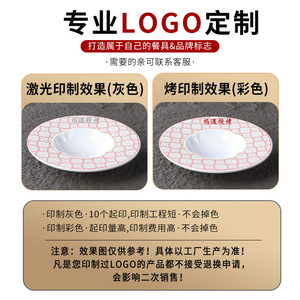 Assiettes rondes pour restaurant occidental, en mélamine, pour plats froids, vaisselle d'hôtel, utilisation pour les fêtes, motif rayé - Product Image 4