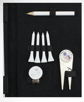 OEM di lusso impermeabile resistente nero pelle PU Scorecard Golf