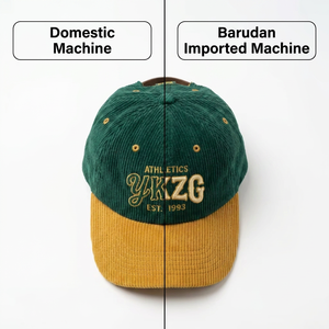 หมวกแก๊ปทรงวินเทจ YKZG ผ้าคอร์ดูรอย สีเขียวเหลืองตัดกัน ปักลายนูน 3 มิติ หมวกเบสบอลแบบสปอร์ต หมวกแก๊ปสั่งทำพิเศษ - Product Image 2