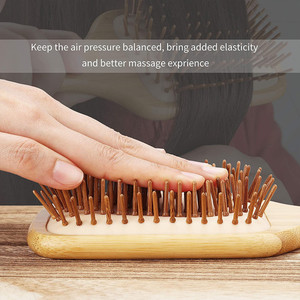 Cepillo de Bambú Ecológico para Masaje del Cuero Cabelludo, Cepillo para el Cabello de Bambú, Cepillos Naturales, Escova Cabelo, Cepillo de Paleta con Cojín, Proveedor de Cepillos para el Cabello - Product Image 5
