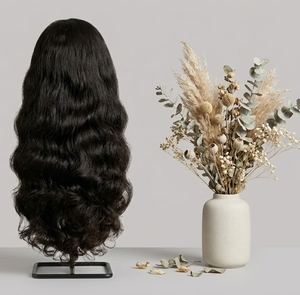 100 Percent Virgin Hair Soft Wave <b>Wig</b> Wholesale Vendor Professional Salon Grade <b>Long</b> Wavy Human Hair <b>Wig</b> Natural Looking - Product Image 1