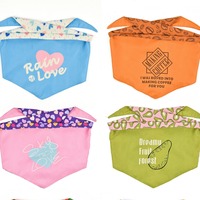Bavoir d'été mignon pour animaux de compagnie, motif imprimé double face, motif bâtonnet de glace, cadeau de vacances pour chats et chiens, en polyester triangulaire
