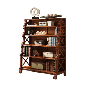 Bibliothèque antique en bois massif importé <span class=keywords><strong>de</strong></span> style américain, étagère <span class=keywords><strong>de</strong></span> rangement multi-niveaux pour journaux, mobilier <span class=keywords><strong>de</strong></span> bureau et <span class=keywords><strong>de</strong></span> maison - Product Image 5