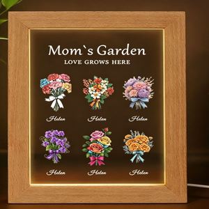 Décoration de table personnalisée avec les noms des fleurs du mois de naissance, cadeaux personnalisés pour la Saint-Valentin pour maman, enfants, grand-mère - Product Image 3