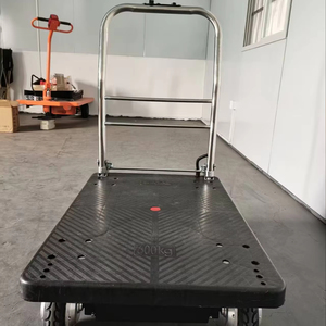 Nhiệm Vụ Nặng Nề Điện Nhự<span class=keywords><strong>a</strong></span> Có Thể Gập Lại Nền Tảng Xe Đẩy 300Kg Khả Năng Tải Có Thể Gập Lại Giỏ Hàng 4 Bánh Xe Tay Công Nghiệp Xe Tải - Product Image 4