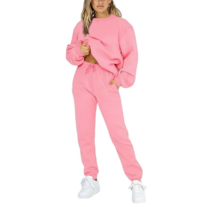 2025 hiver Logo personnalisé survêtements vierges haute qualité Mohair survêtements femmes pantalons de survêtement et ensemble de sweat à capuche - Product Image 1
