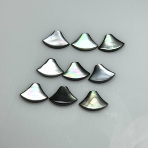 Materiali naturali a forma di ventaglio verde Malachite blu turchese agata <span class=keywords><strong>rossa</strong></span> onice nero grigio madreperla - Product Image 3