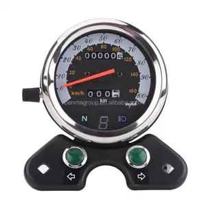 Top Qualité KMH MPH Universel <span class=keywords><strong>Moto</strong></span> Odomètre <span class=keywords><strong>Vintage</strong></span> Café Racer <span class=keywords><strong>Compteur</strong></span> <span class=keywords><strong>de</strong></span> <span class=keywords><strong>Vitesse</strong></span> pour GN125 CG125 JH70 C90 - Product Image 1