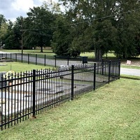 Clôture murale en métal moderne noire en aluminium pour extérieur, prix de gros, pour jardin et cour arrière