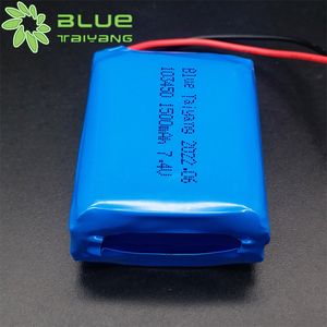แบตเตอรี่ลิเธียมไอออนลิเมอร์ลิเธียมไอออน103450สีน้ำเงิน7.4V 1500mAh แบตเตอรี่ Li-Po 7.4V 1500mAh - Product Image 3