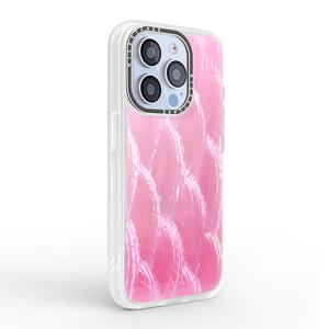 Coques de téléphone personnalisées en TPU transparent anti-choc 3M, coque de téléphone mate rose nacre pour iPhone 16 15 14 13 Pro Max - Product Image 5