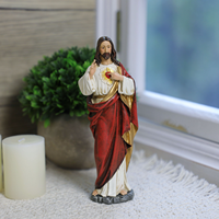 Statue Religiose Cattoliche in Resina, Icone Cristiane 3D, Sacro Cuore di Gesù, Padre Santo e Gesù Cristo