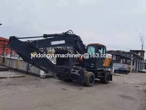 Excavatrice sur pneus Hyundai 210W-9, équipement de construction lourd, à vendre, avec pneus, d'occasion, Corée - Product Image 3