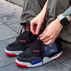 Chaussures <span class=keywords><strong>de</strong></span> basketball authentiques Performance pour IV White Cement <span class=keywords><strong>Lakers</strong></span> Oreo Black Yellow Electro-Mother Mid-TOP Full-Grain - Product Image 1