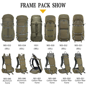Sac à dos de <span class=keywords><strong>chasse</strong></span> léger GAF 85L en nylon 500D avec cadre en fibre de carbone et support d'<span class=keywords><strong>arc</strong></span> pour hommes, idéal pour la <span class=keywords><strong>chasse</strong></span> au cerf et à l'élk - Product Image 5