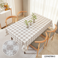 Nappe Imprimée PVC 54'' Motif Floral Moderne Imperméable Réutilisable pour Fêtes à Domicile, Mariages, Banquets et Utilisation Extérieure