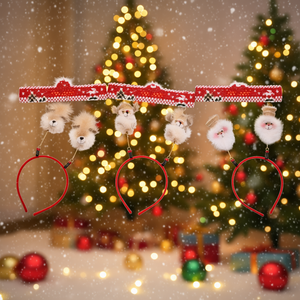 HOMEEA Christmas Headbands 25Cm Kids Sweet Style Decorative Hair Accessories For Holiday Party - Product Image 2
