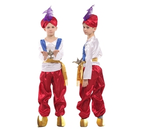 Vêtements de vente chauds pour les chefs tribaux dans les forêts primitives Halloween Fancy Parties Costumes de Cosplay pour garçons - Product Image 5