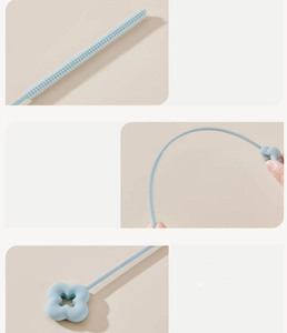 Brosse à paille en silicone à long manche de haute qualité, brosse à paille à fleurs réutilisable, brosse de nettoyage pour paille à fleurs extra longue, brosse à bouteille - Product Image 6