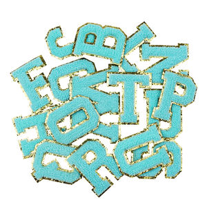 Parche con logotipo de letra personalizado, venta al por mayor, parches con letras de hierro para camisetas, bolsos, ropa, parches de chenilla bordados - Product Image 2