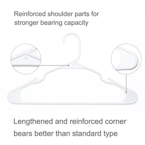 Cintres en plastique gris durables, best-sellers, légers et peu encombrants avec conception flexible pour la garde-robe - Product Image 3