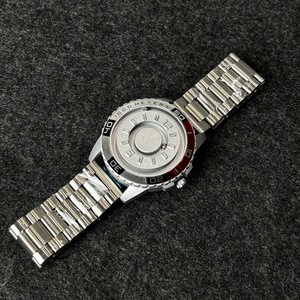 Montre de luxe pour homme en acier inoxydable avec pointeur magnétique à billes de fer, design créatif, montre à quartz pour homme - Product Image 2