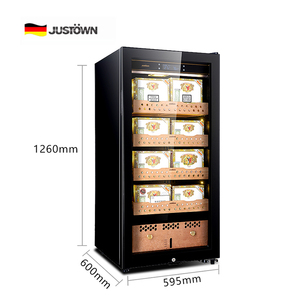 hot sale Cooler Cabinet Case for backwoods Accessories Humidity Fan Cooling Compressor No Frost Spain Cedar Wood humidor