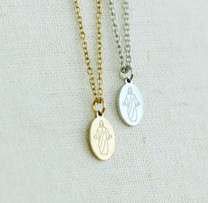 Collier Christus en acier inoxydable plaqué or 18 carats, <span class=keywords><strong>Jésus</strong></span>-Christ, bijoux <span class=keywords><strong>de</strong></span> foi religieuse, cadeau chrétien, baptême, bénédiction, CTR LDS - Product Image 4