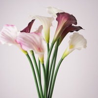 Künstliche Lilien-Blumen mit Echtgefühl, Burgunderrot, Latex-Blumen, Langlebig für Zuhause, Brautstrauß, Tischdekoration
