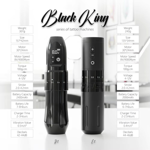 Macchinetta per Tatuaggi Wireless Professionale XNET 370 con Motore e Corsa Regolabile 2.0-4.2mm per Principianti e Artisti del Body Art - Product Image 4