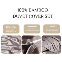 Parure de lit en bambou à marque privée, fabrication directe usine, faible MOQ, douce, respirante, durable, linge de maison, textile de maison