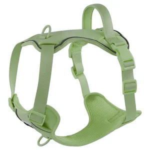 Fluorescent High Reflective Classic Dog Harness with Double D rings for Attaching