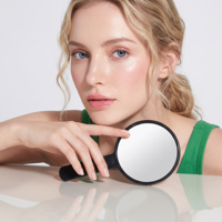 Nuevo Producto, Espejo de Mano en Cuatro Tamaños, Múltiples Colores, Espejos Pequeños de Maquillaje para Estudiantes con Decoración de Lazo