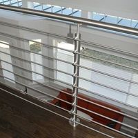 Balustrade de rambarde en acier inoxydable et Aluminium, barre de balustrade, d'escalier de balcon