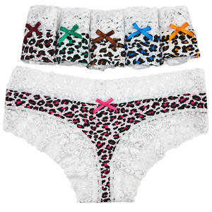 Cotone leopardato pizzo decorativo elegante Bikini <span class=keywords><strong>donna</strong></span> <span class=keywords><strong>slip</strong></span> taglio alto - Product Image 2