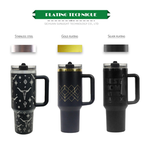 Vaso de paja con tapa de 40 oz, taza de café con aislamiento al vacío de acero inoxidable y taza, venta al por mayor, taza de café térmica <span class=keywords><strong>Tumblr</strong></span> a granel, logotipo personalizado - Product Image 3