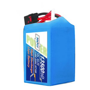 แบตเตอรี่ 12s 44.4V 10000/13500/18000mAh 10C/25C/60C/110C สำหรับโดรน UAV OEM/ODM ลิเธียมโคบอลต์ออกไซด์ (LiCoO2) คาโทด 500 รอบการใช้งาน -20~60 องศาเซลเซียส ปรับแต่งได้ - Product Image 1