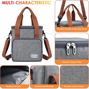 Herbruikbare Lunchbox Tas Verdikte Bento Draagbare Lunchtas Groothandel Studenten Isolatie Outdoor Reizen Koeltassen - Product Image 3