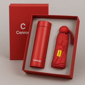 Kit cadeau exécutif : Bouteille d'eau isotherme et parapluie automatique fabriqués en Chine - Product Image 2