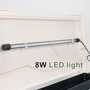 水槽水槽,リラクゼーション,ガラス製,オフィスデスクトップLEDライト付き小型デスクトップ生態水槽 - Product Image 5