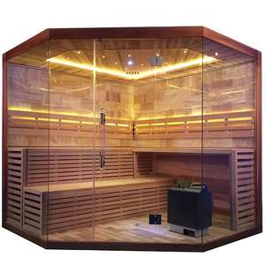 Sauna à vapeur traditionnel d'intérieur en bois à prix abordable en pruche - Product Image 4